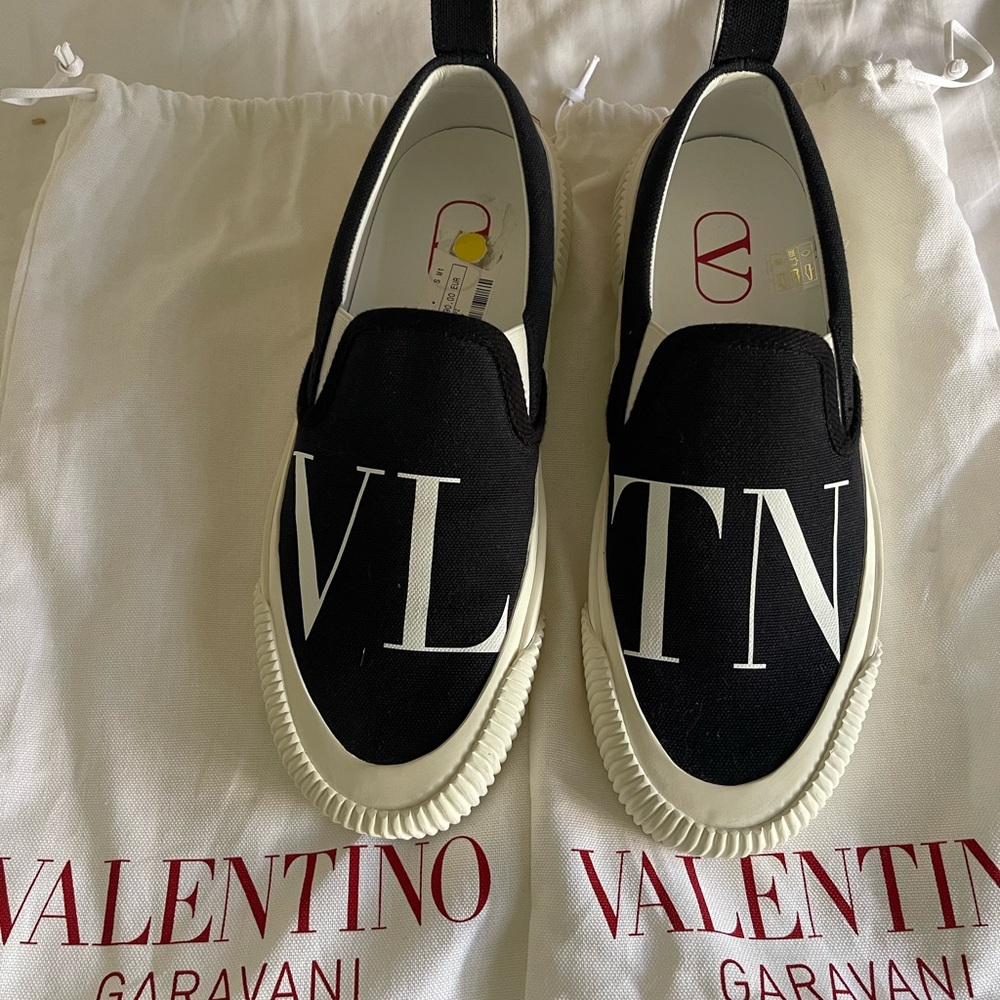 Valentino Garavani Black Slip-On Men's Shoes